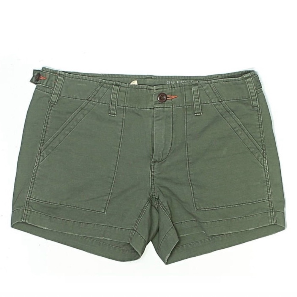Casual Olive Green Women's Cargo Shorts